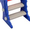 3 in 1 Freestanding Toddler Slide, Indoor Outdoor Playground with Basketball Hoop and Ball for Kids Under 3 Years, Red & Blue
