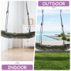 Saucer Tree Swing Surf Kids Outdoor Adjustable Oval Platform Set with Handle