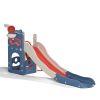 5 In 1 Kids Slide and Climber Playset, Freestanding Toddler Playground with Basketball Hoop, Telescope, Ball and Storage Space for Indoor Outdoor