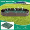 6 Feet Kids Oval Sandbox with Built-in Corner Seat and Bottom Liner