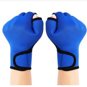 Aqua Fit Swim Training Gloves (Color: Blue)