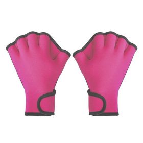 Aqua Fit Swim Training Gloves (Color: Pink)