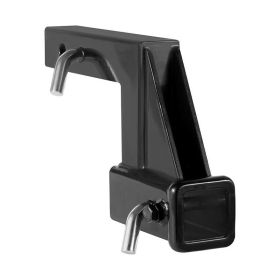 Trailer Receiver Hitch Extender Extension Adapter with Hitch Pin (Color: Black)