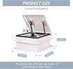 RV Roof Vent Fan 14" with LED Light,4 Speed Reversible 12V RV Exhaust Fan Low Noise,UV Protection,Manual Open for Camper,Travel,Cargo Trailer