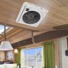 RV Roof Vent Fan 14" with LED Light,4 Speed Reversible 12V RV Exhaust Fan Low Noise,UV Protection,Manual Open for Camper,Travel,Cargo Trailer
