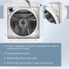 RV Roof Vent Fan 14" with LED Light,4 Speed Reversible 12V RV Exhaust Fan Low Noise,UV Protection,Manual Open for Camper,Travel,Cargo Trailer