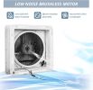 RV Roof Vent Fan 14" with LED Light,4 Speed Reversible 12V RV Exhaust Fan Low Noise,UV Protection,Manual Open for Camper,Travel,Cargo Trailer