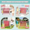 4-in-a-Row Connect Game with Basketball Hoop and Toss Ring
