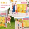 4-in-a-Row Connect Game with Basketball Hoop and Toss Ring
